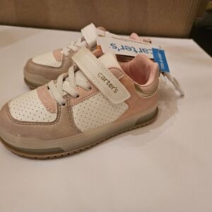 Carter's Cream and Pink Kids Sneakers